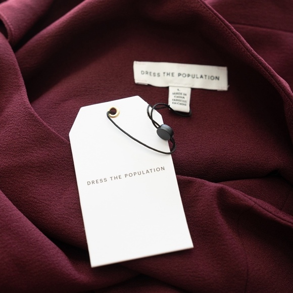 Dress The Population. Tiffany One-Shoulder Midi Dress. - Picture 11 of 11